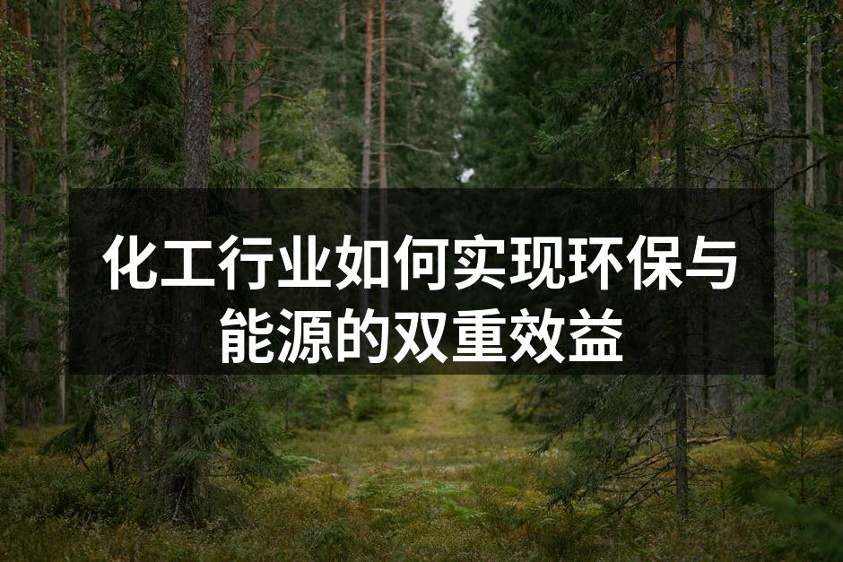 化工行业如何实现环保与能源的双重效益